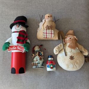 5 Snowman Holiday Christmas Decor